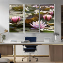 Lotus Flower Wall Art Canvas Print, Water Lily Large Wall
