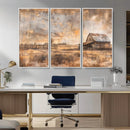 Rustic Farmhouse Wall Art Canvas Print | Barn and Field