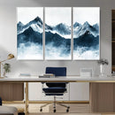 Snowy Peaks Wall Art – Framed Misty Mountain Canvas Artwork by MyGreatCanvas | Canvas Wall Art Prints | Photo Prints & Wall Decor