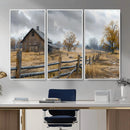 Rustic Autumn Farmhouse Wall Art Canvas Print – Serene