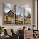 Rustic Autumn Farmhouse Wall Art Canvas Print – Serene