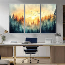 Abstract Forest Wall Art Print- Serene Nature Canvas Print