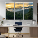 Mountain Sunrise Wall Art – Framed Pine Forest Canvas by MyGreatCanvas | Canvas Wall Art Prints | Photo Prints & Wall Decor