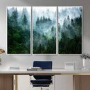 Misty Forest Wall Art Canvas Print – Framed Foggy Mountain by MyGreatCanvas | Canvas Wall Art Prints | Photo Prints & Wall Decor