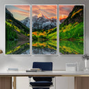 Wall Art Canvas Print – Sunset Glow Mountain Canvas, Peaks by MyGreatCanvas | Canvas Wall Art Prints | Photo Prints & Wall Decor
