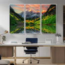 Maroon Bells Lake Wall Art Canvas Print – Framed Majestic by MyGreatCanvas | Canvas Wall Art Prints | Photo Prints & Wall Decor