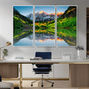 Maroon Bells Lake Wall Art Canvas Print – Framed Majestic