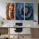 Framed Abstract Tree Ring Wall Art Print Natural Rustic Wood by MyGreatCanvas | Canvas Wall Art Prints | Photo Prints & Wall Decor