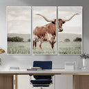 Texas Longhorn Wall Art – Framed Spotted Cattle Canvas by MyGreatCanvas | Canvas Wall Art Prints | Photo Prints & Wall Decor