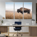 Wild Bison Wall Art – Framed Prairie Landscape Canvas by MyGreatCanvas | Canvas Wall Art Prints | Photo Prints & Wall Decor