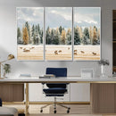 Elk Herd Wall Art – Framed Snowy Forest Canvas Artwork, by MyGreatCanvas | Canvas Wall Art Prints | Photo Prints & Wall Decor