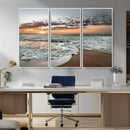 Ocean Sunset Wall Art Canvas Print – Framed Beach Waves