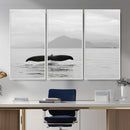 Whale Tail Wall Art – Framed Black White Ocean Canvas by MyGreatCanvas | Canvas Wall Art Prints | Photo Prints & Wall Decor