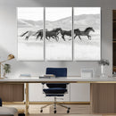Wild Horses Running Wall Art Canvas Print, Framed Black by MyGreatCanvas | Canvas Wall Art Prints | Photo Prints & Wall Decor