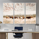 Longhorn Cattle Wall Art Canvas Print – Framed Texas Ranch