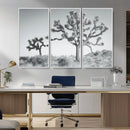 Joshua Tree Wall Art Canvas Print – Framed Black White