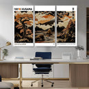 Modern Japanese Wall Art Canvas Print – Framed Abstract