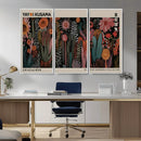 Modern Japanese Wall Art Canvas Print – Framed Abstract
