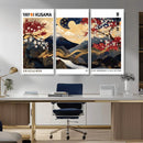 Modern Mount Fuji Wall Art Canvas Print – Framed Abstract