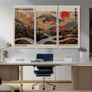 Modern Japanese Wall Art Canvas Print – Framed Abstract