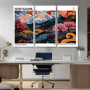 Modern Japanese Wall Art Canvas Print – Framed Abstract