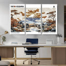Modern Japanese Wall Art Canvas Print – Framed Abstract