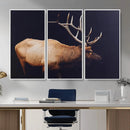 Rustic Elk Wall Art Canvas Print – Framed Moody Wildlife Art by MyGreatCanvas | Canvas Wall Art Prints | Photo Prints & Wall Decor