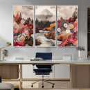 Mountain Wall Art Canvas Print – Framed Autumn Forest
