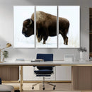 Bison Wall Art Canvas Print – Framed Western Wildlife