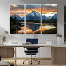 Mountain Sunset Wall Art Canvas Print – Framed Alpine by MyGreatCanvas | Canvas Wall Art Prints | Photo Prints & Wall Decor