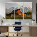 Rustic Barn Wall Art Canvas Print – Framed Grand Teton Park