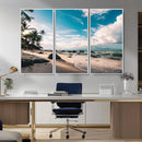 Tropical Beach Wall Art Canvas Print – Framed Ocean Waves by MyGreatCanvas | Canvas Wall Art Prints | Photo Prints & Wall Decor
