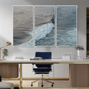 Ocean Waves Wall Art Canvas Print – Framed Coastal Serenity