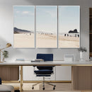 Minimalist Beach Wall Art Canvas Print – Framed Coastal