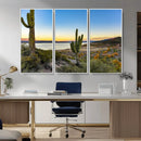 Saguaro Cactus Wall Art Canvas Print – Framed Desert Sunset by MyGreatCanvas | Canvas Wall Art Prints | Photo Prints & Wall Decor