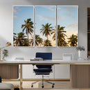 Palms Wall Art Canvas Print – Framed Tropical Coastal Nature