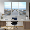 Beach Boardwalk Wall Art Canvas Print – Framed Coastal