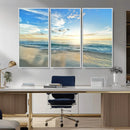 Minimalist Seaside Wall Art Canvas Print – Morning Glow