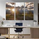 Snowy Peaks Wall Art Canvas Print – Rustic Mountain