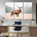 Vintage Wildlife Wall Art Canvas Print – Misty Landscape
