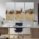 Rustic Deer Wall Art Canvas Print – Autumn Forest Woodland