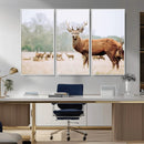 Rustic Deer Wall Art Canvas Print – Forest Woodland Stag