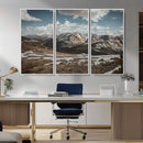 Mountain Landscape Wall Art Canvas Print – Framed Snowy