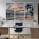 Tropical Storm Wall Art Canvas Print – Framed Moody Beach