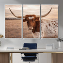 Texas Longhorn Cow Canvas Wall Art, Majestic Bull and Rustic by MyGreatCanvas | Canvas Wall Art Prints | Photo Prints & Wall Decor