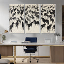 Wild Horse Stampede Wall Art Canvas Print – Monochrome by MyGreatCanvas | Canvas Wall Art Prints | Photo Prints & Wall Decor