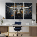 Rustic Longhorn Bull Wall Art Canvas Print – Vintage Western by MyGreatCanvas | Canvas Wall Art Prints | Photo Prints & Wall Decor