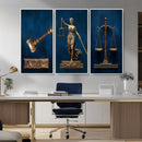 Lady Justice Wall Art Canvas Print – Elegant Gold Legal by MyGreatCanvas | Canvas Wall Art Prints | Photo Prints & Wall Decor