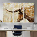 Rustic Longhorn Bull Wall Art Canvas Print – Vintage Western by MyGreatCanvas | Canvas Wall Art Prints | Photo Prints & Wall Decor