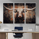Abstract Longhorn Wall Art Canvas Print – Vintage Western by MyGreatCanvas | Canvas Wall Art Prints | Photo Prints & Wall Decor